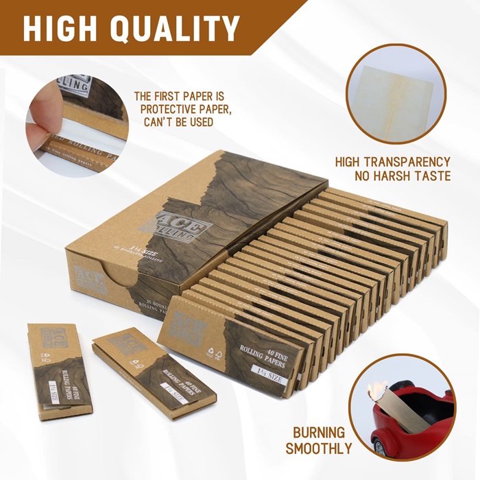 Cigarette Rolling Paper with Customizable Size for Personal Use