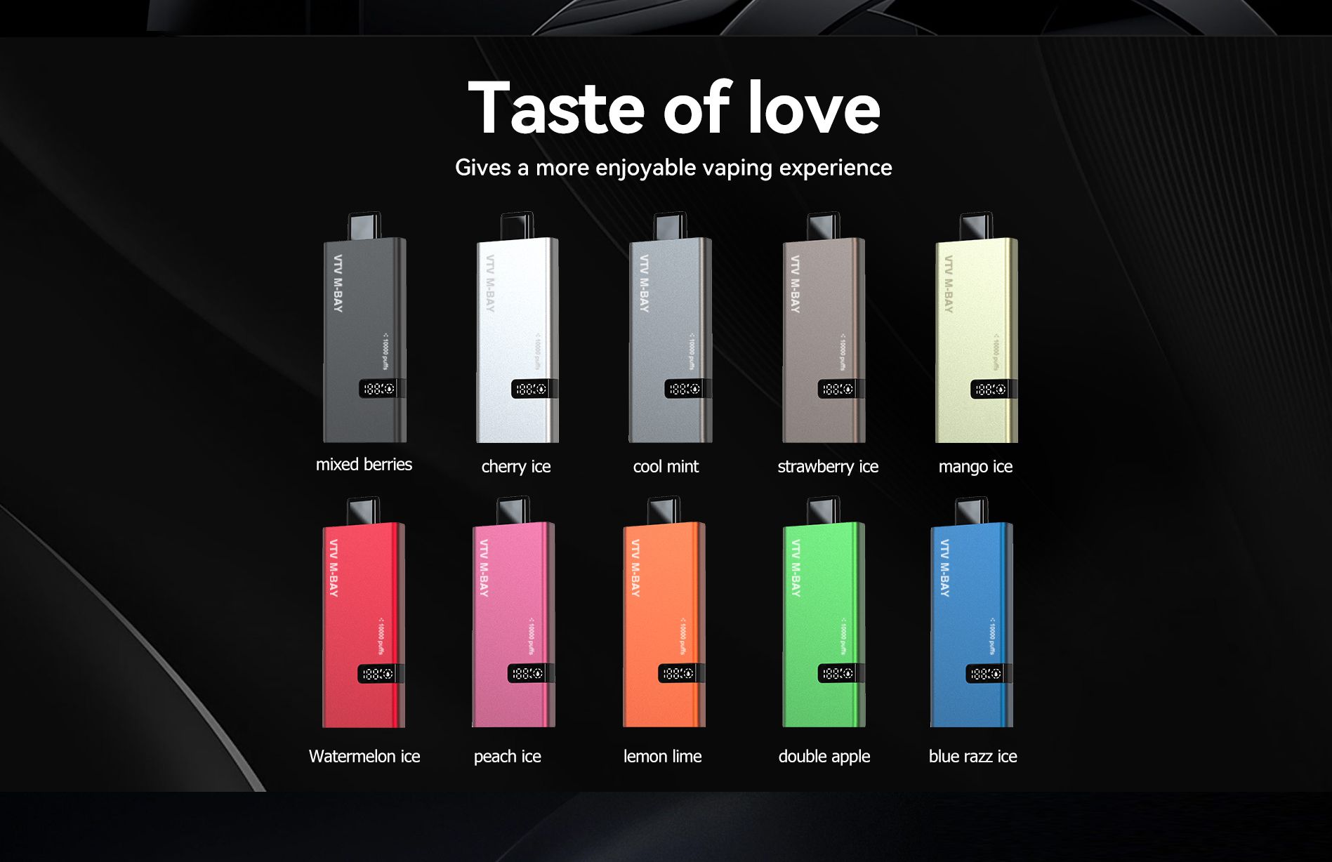 M-BAY Disposable Vape Dual Rechargeable Dual Mesh Coil E-Cigarette VTV