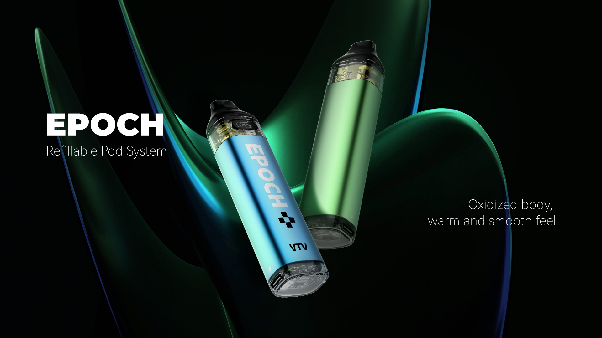 VTV Epoch Refillable Pod System Vape Dual Mesh Coil E Cigarette With 3PCS Pod