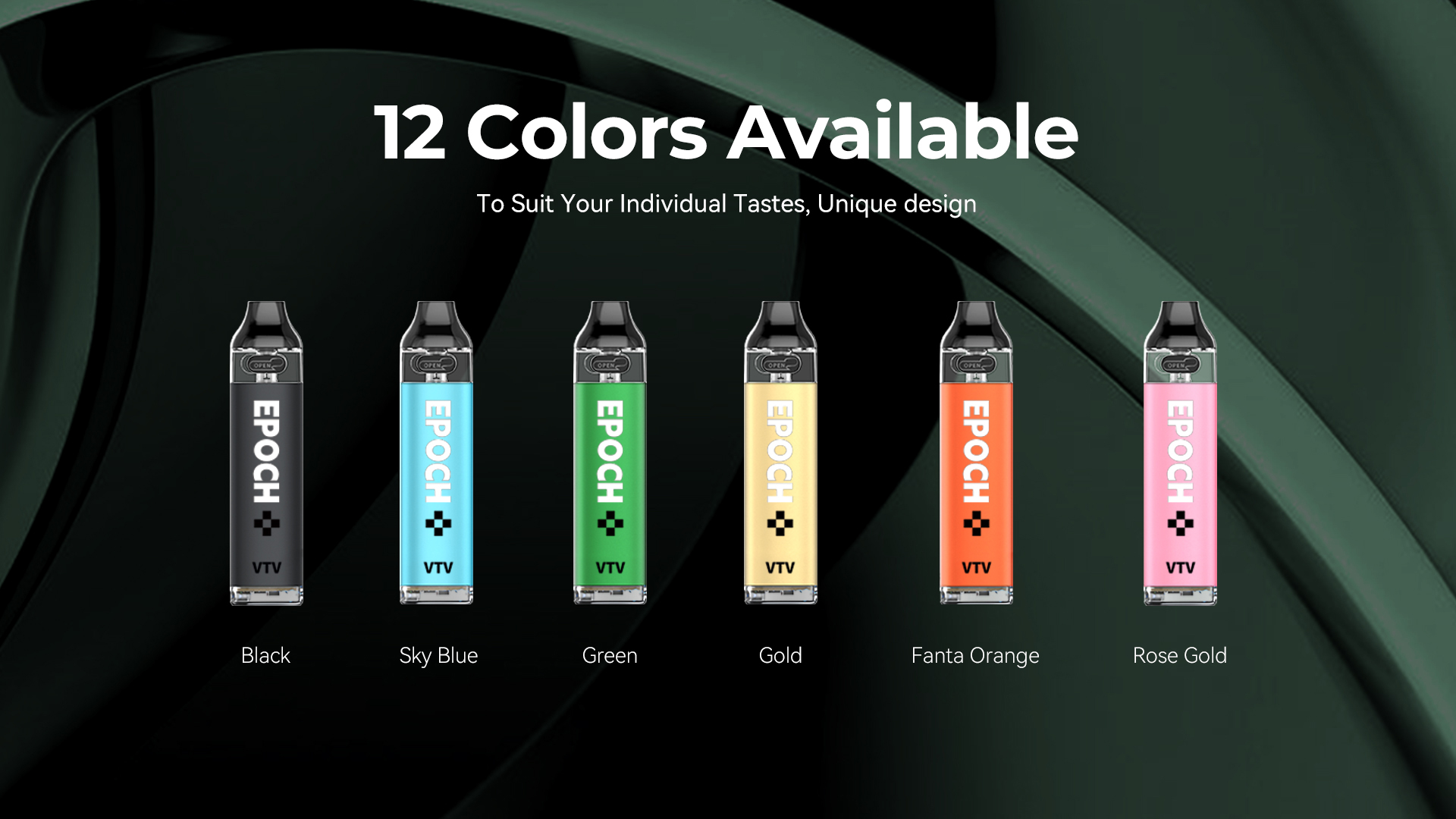 VTV Epoch Refillable Pod System Vape Dual Mesh Coil E Cigarette With 3PCS Pod