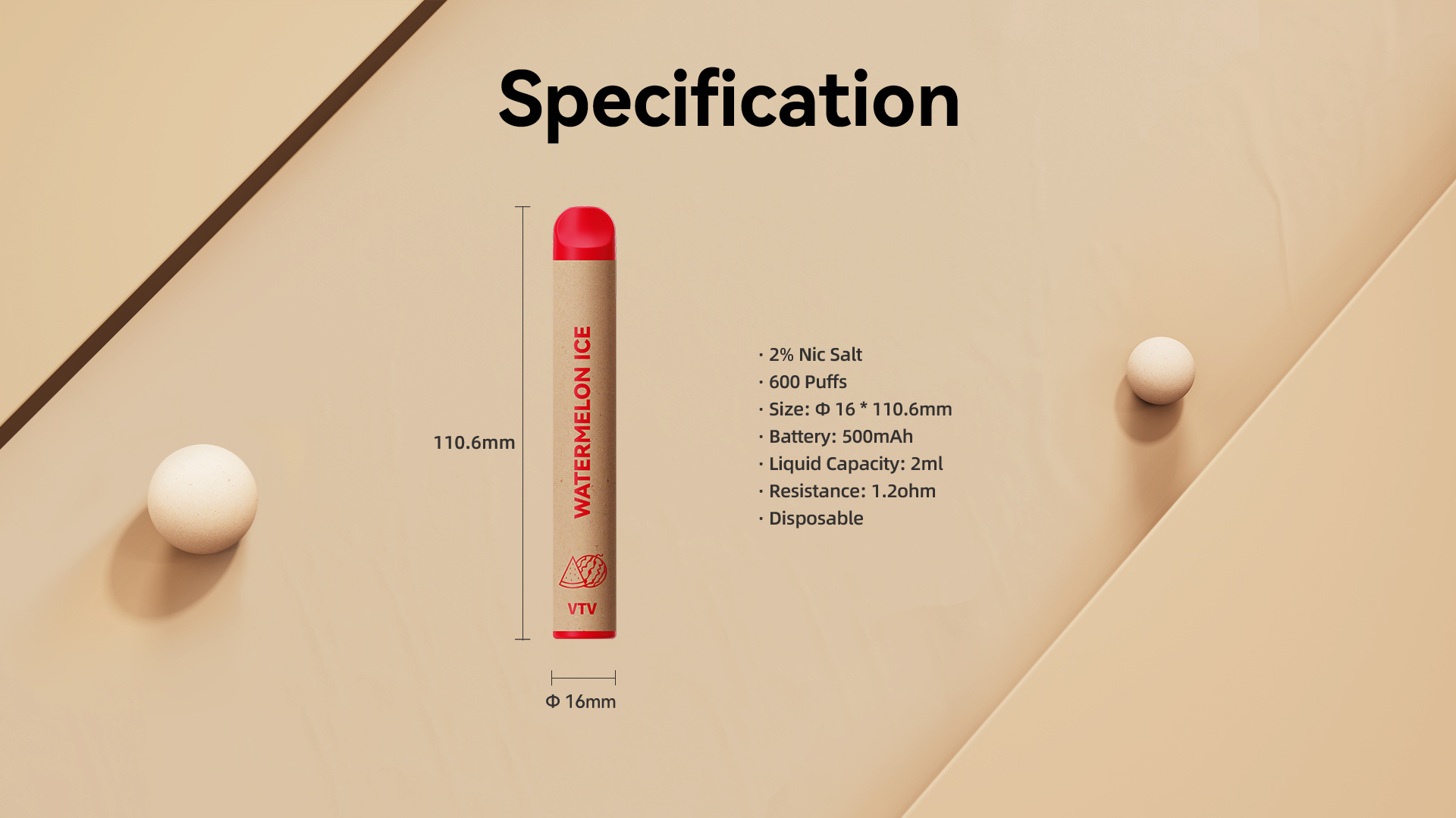 Eco Pro Disposable Vape Lightweight Paper E-Cigarette 600 Puffs VTV