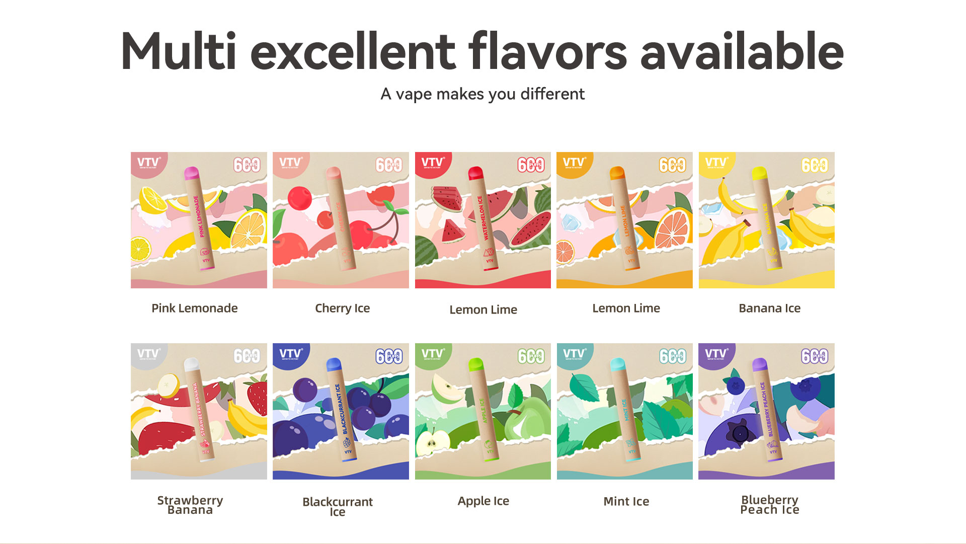 Eco Pro Disposable Vape Lightweight Paper E-Cigarette 600 Puffs VTV