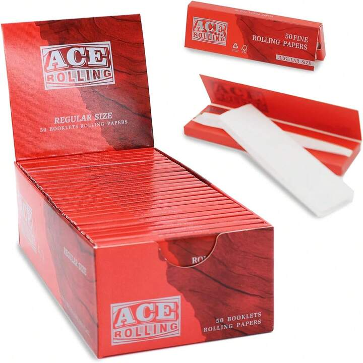 Regular Size White Repse Bleached Cigarette Rolling Paper 1 Box