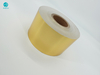 55Gsm Glossy Golden Aluminium Foil Paper For Cigarette Packaging Wrapping