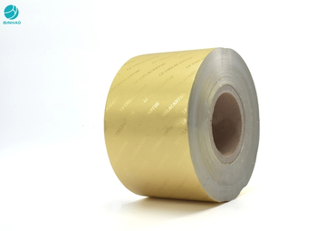 Embossing Transfer Gold Silver Aluminium Foil Paper In 85 / 76 mm  In Cigarette Food Packaging
