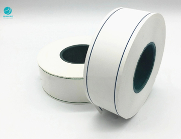 White Glossy Cigarette Tipping Paper With Colored Line And Brand Name