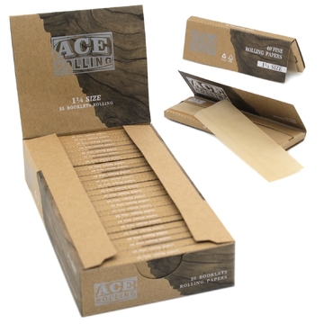 1 1/4 Size Unbleached Bamboo Cigarette Rolling Paper 50 Packs