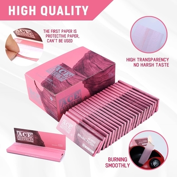 1 1/4 Size Unbleached Bamboo Cigarette Rolling Paper 50 Packs