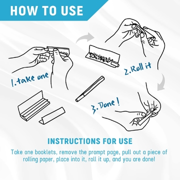 1 1/4 Size Unbleached Wood Pulp Blue Rolling Paper 50 Booklets