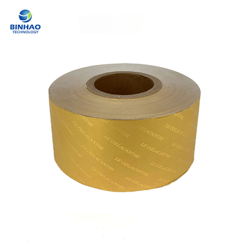 55 Grammage Embossing Aluminum Cigarette Foil Paper For Boxes Low Side Bending