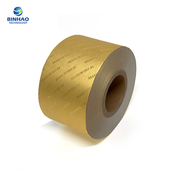 Embossing Transfer Gold Silver Aluminium Foil Paper In 85 / 76 mm  In Cigarette Food Packaging