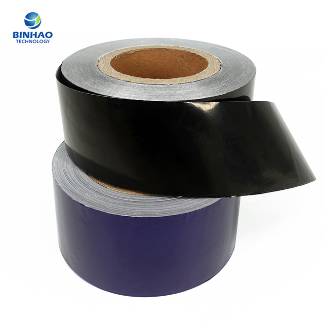 55Gsm Aluminium Foil Purple Blue Package Paper Roll For Wrapping Cigarette