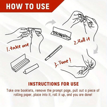 Cigarette Rolling Paper with No Additives for Pure Smoke