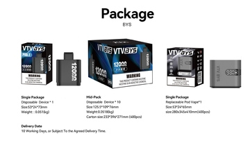 VTV BYS Pod System Vape Long Lasting Battery Type-C Charger