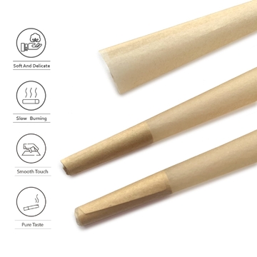 108MM Pre Rolled Cones Unbleached Wood Rolling Paper - 50 Cones
