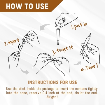 108MM Pre Rolled Cones Unbleached Wood Rolling Paper - 50 Cones