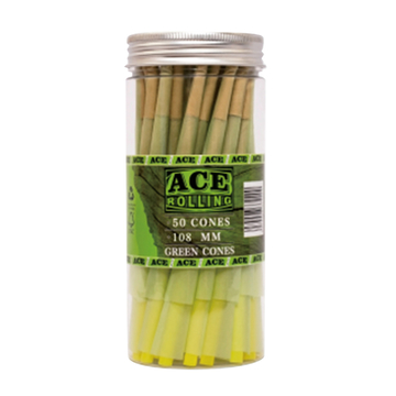 108MM Pre Rolled Cones Unbleached Wood Rolling Paper - 50 Cones