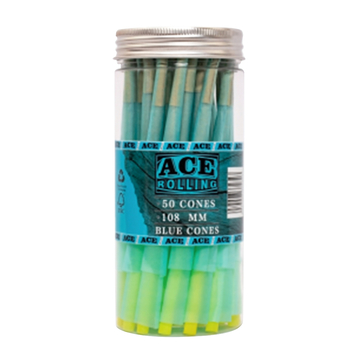 Blue Pre Rolled Cones Wood Pulp Colored Rolling Paper for Smoking