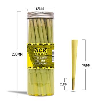 Colored Pre Rolled Cones 108mm Rolling Paper Natural Burn