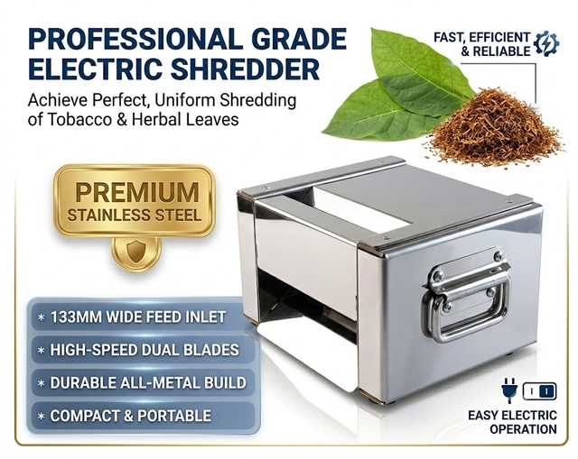 Electric Tobacco Shredder With Durable Stainless Steel For Tobacco Leaf Cutter