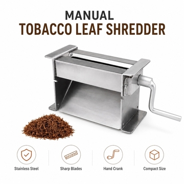 Manual Tobacco Leaf Shredder Stainless Steel Hand Crank Cutter for Dried Herbs and Soft Plant Materials