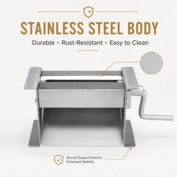 Manual Tobacco Leaf Shredder Stainless Steel Hand Crank Cutter for Dried Herbs and Soft Plant Materials