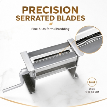 Manual Tobacco Leaf Shredder Stainless Steel Hand Crank Cutter for Dried Herbs and Soft Plant Materials